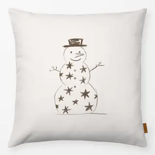 Kissen Schneemann Stern beige