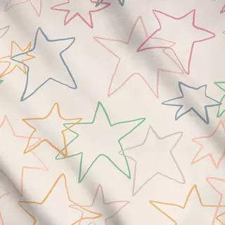 Meterware Colorful Xmas Star Allover