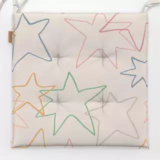 Sitzkissen Colorful Xmas Star Allover