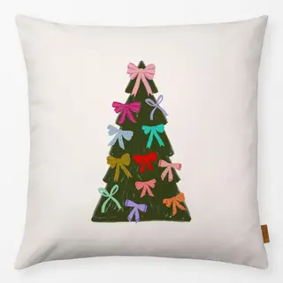 Kissen Tannenbaum Schleifen bunt