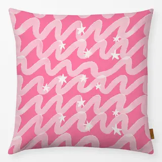 Kissen Wellen Sterne pink
