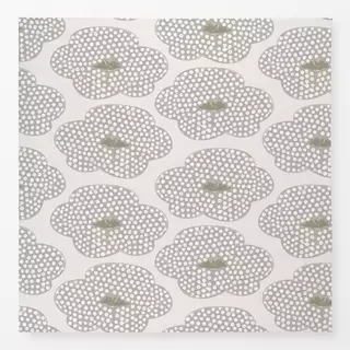 Tischdecke Allover Blume grau
