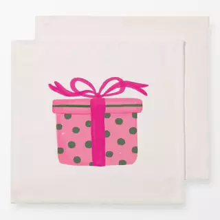 Servietten Geschenk pink