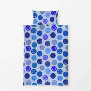 Bettwäsche Smile Allover blau