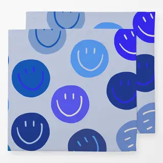 Servietten Smile Allover blau