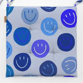 Sitzkissen Smile Allover rosa Smile Allover blau