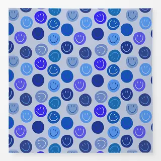 Tischdecke Smile Allover blau