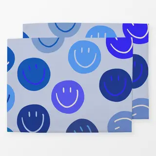 Tischset Smile Allover blau