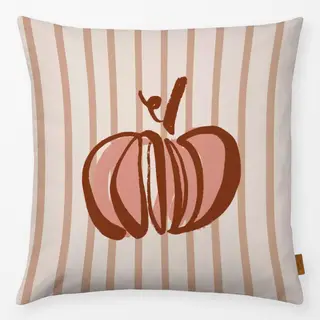 Kissen Kürbis Streifen beige