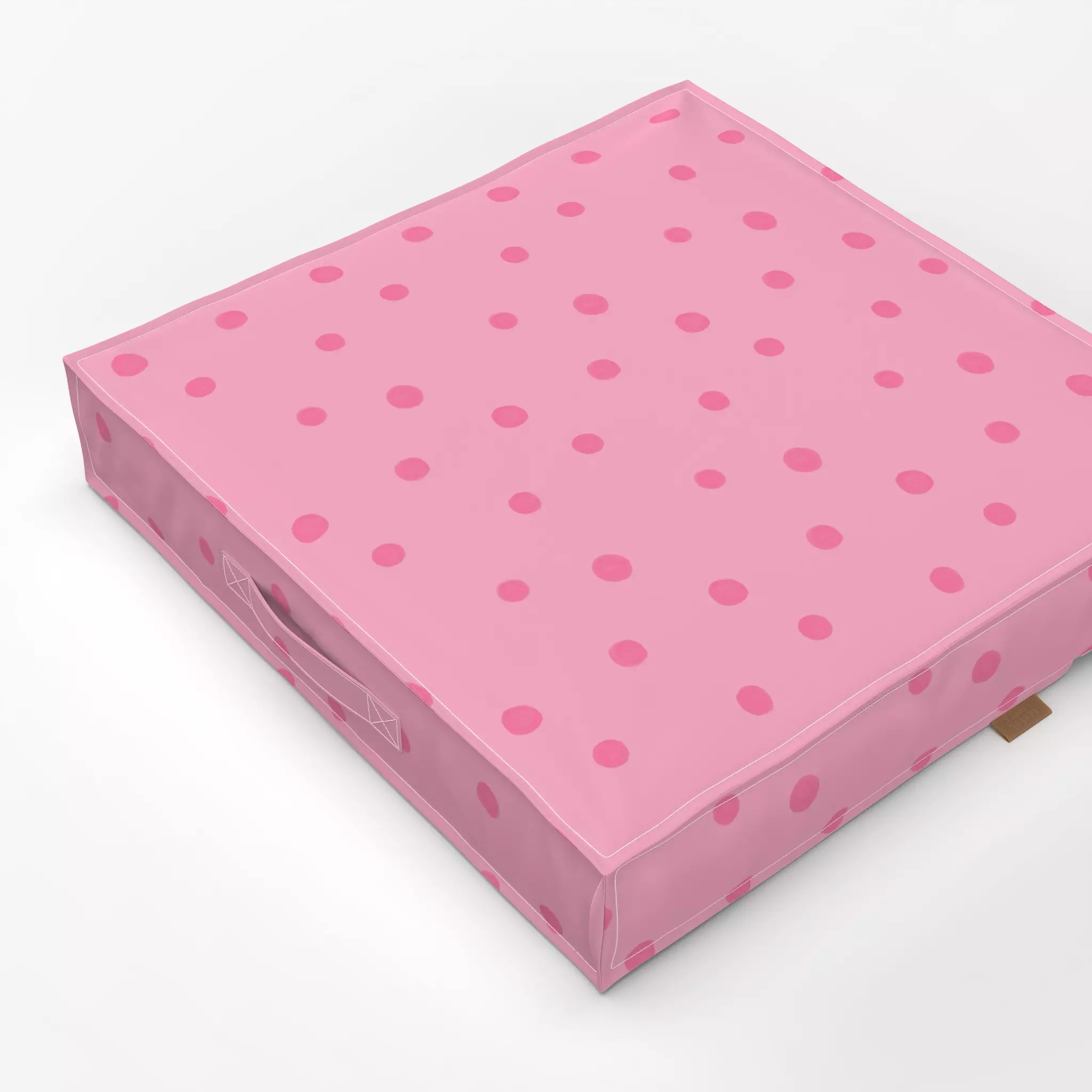 Bodenkissen Punkte Allover Pink - Symbole & Muster - von „Kruth Design"; Muster, Punkte, bunt, Weihnachtsdeko, gepunktet, Po...
