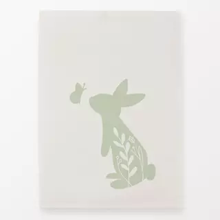 Geschirrtücher Hase mit Schmetterling grün