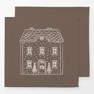 Servietten braun beige