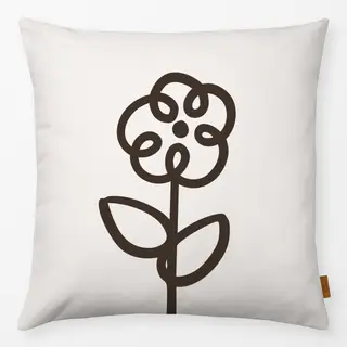 Kissen Daisy Bloom Schwarz