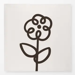 Tischdecke Daisy Bloom Schwarz
