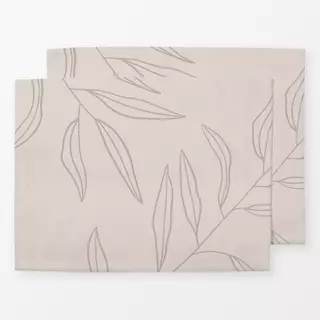 Tischset Beige Leaf