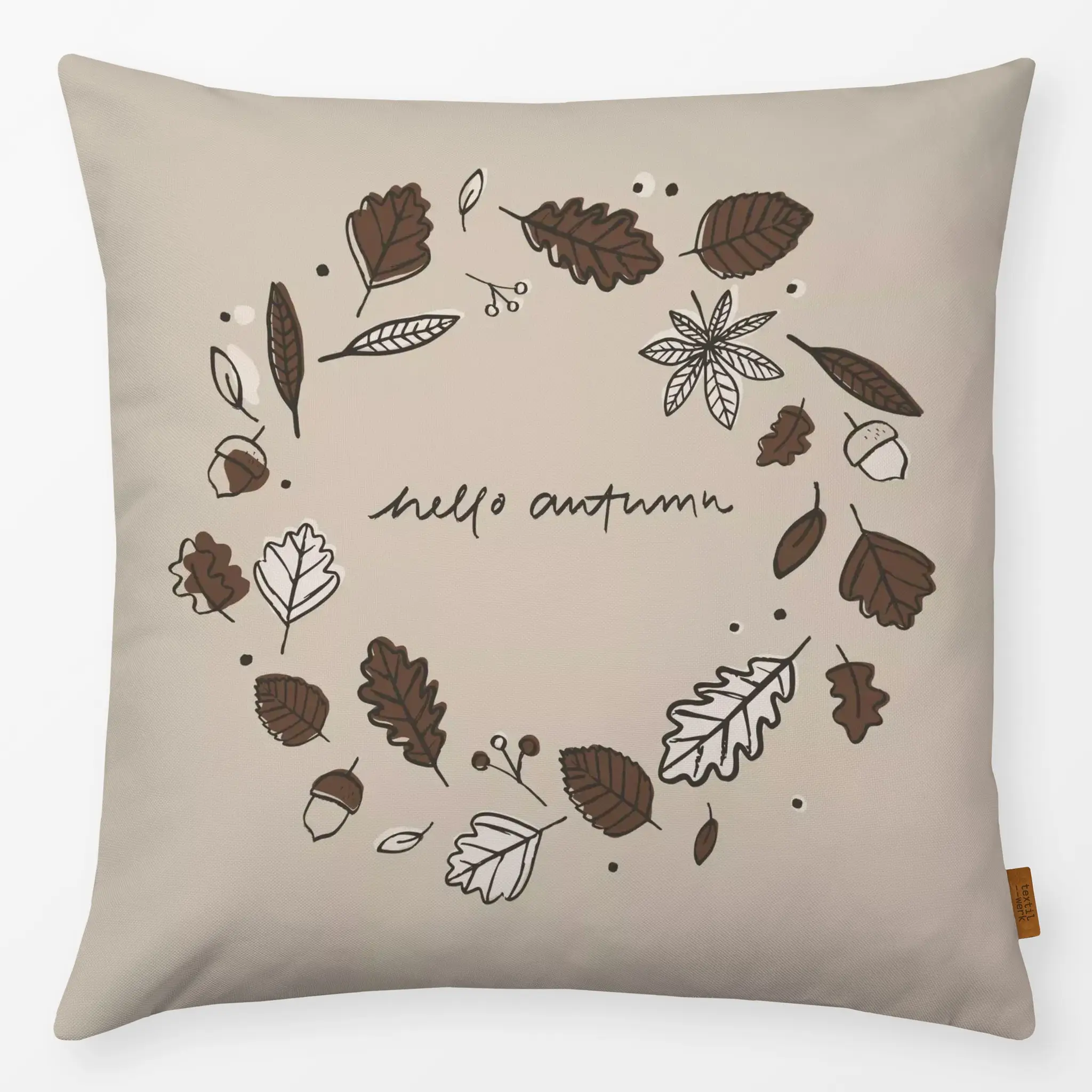 Kissen Kissen Herbst Kranz Beige