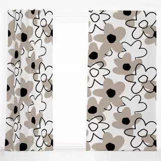 Dekovorhang Spring Flower Pattern