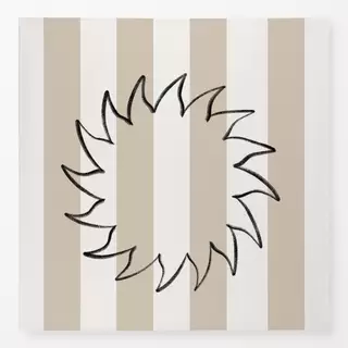 Tischdecke Sonne Streifen beige
