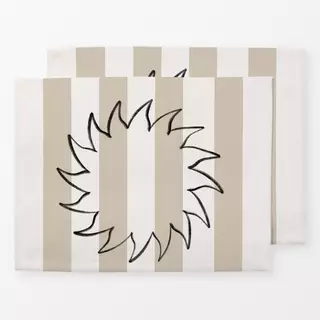 Tischset Sonne Streifen beige