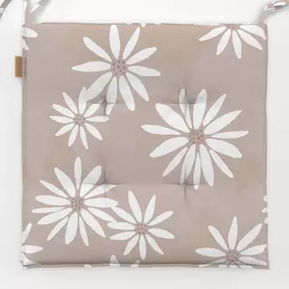 Sitzkissen White Flower Pattern