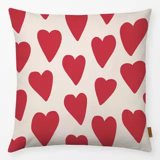 Kissen Herz Allover rot