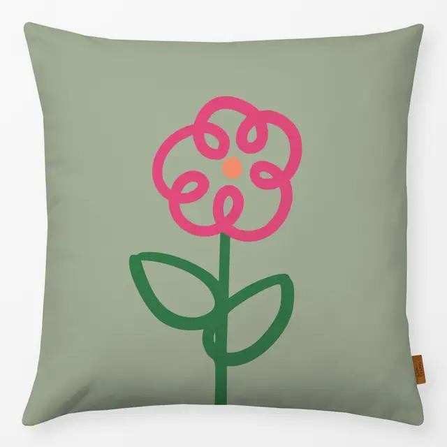 Kissen Daisy hellgrün von Kruth Design