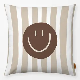 Kissen Smile braun