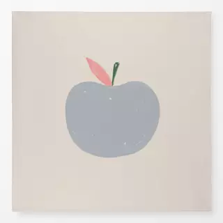 Tischdecke Apfel hellblau