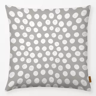 Kissen Dots grau