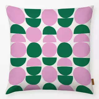 Kissen Green & Pink Circle Shapes