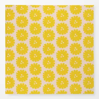 Tischdecke Circle Flowers Beige