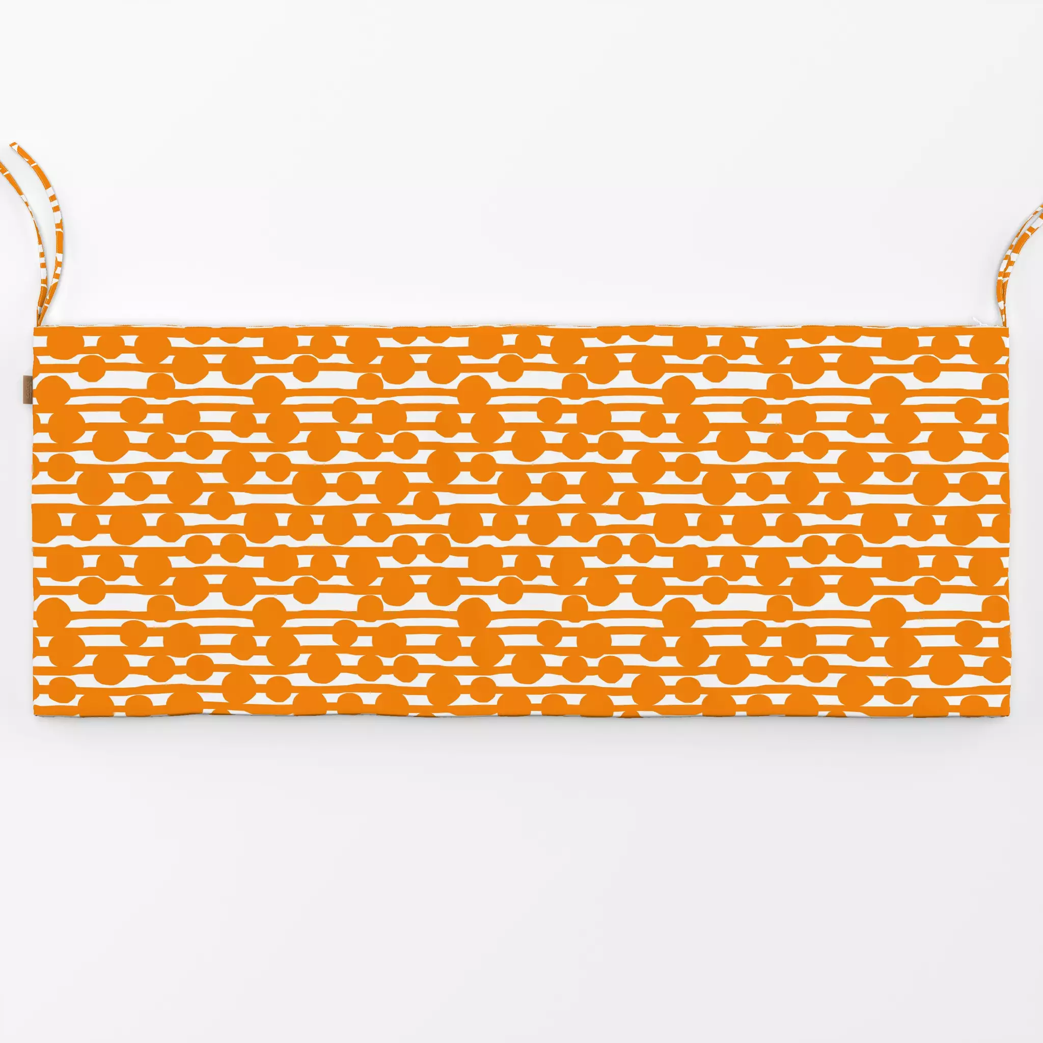 Bankauflage Orange Glow - Symbole & Muster - von „Lisa Jasmin Bauer"; Muster, abstrakt, Orange, Scandianvian, pattern, herbs...