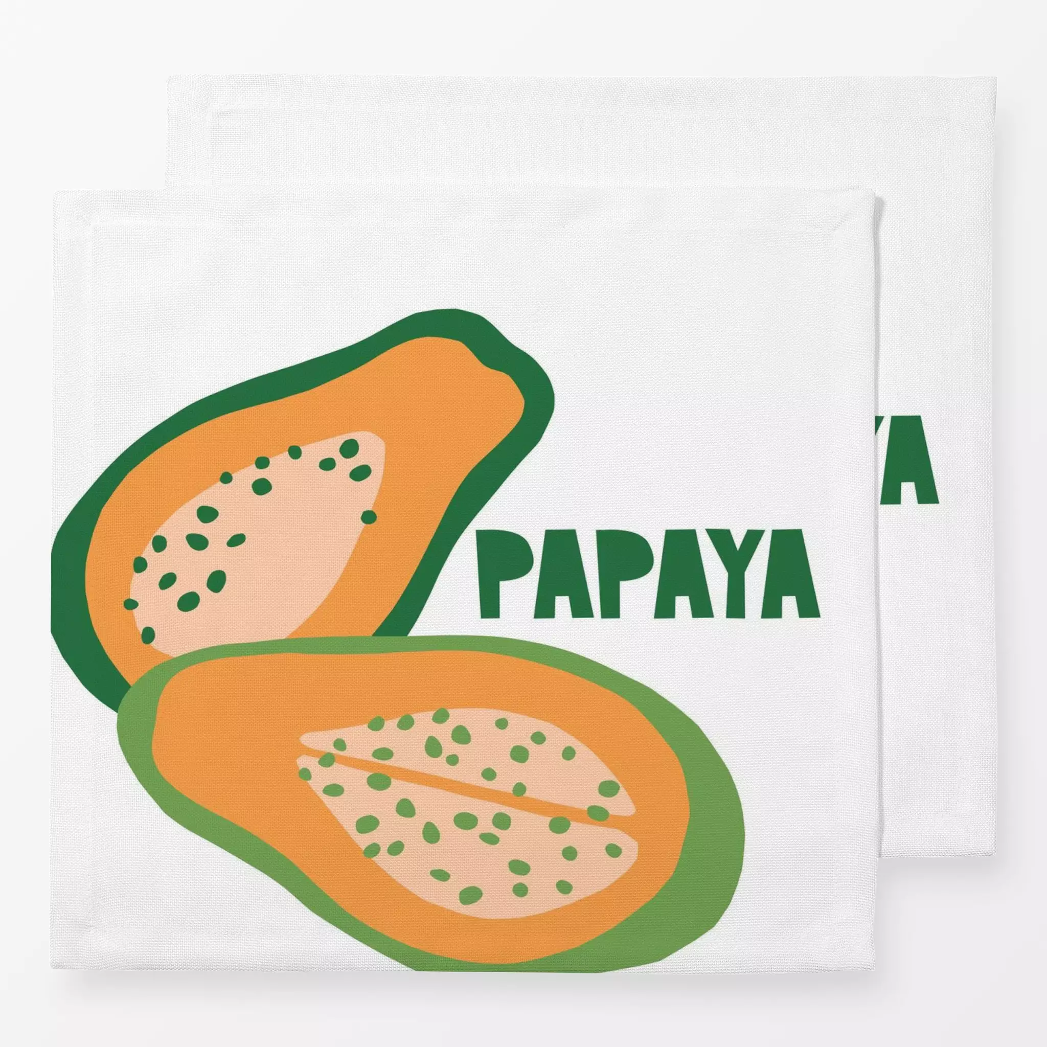 Servietten Papapya - von „Lisa Jasmin Bauer"; Papaya, Frucht, Obst, Sommerlich, Gartendeko, cutouts, paperart