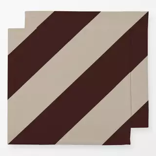 Servietten Diagonale Streifen Braun