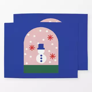 Tischset Cheerful Snow Globe