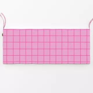 Bankauflage Pink & Rosa Grid