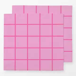 Servietten Pink & Rosa Grid