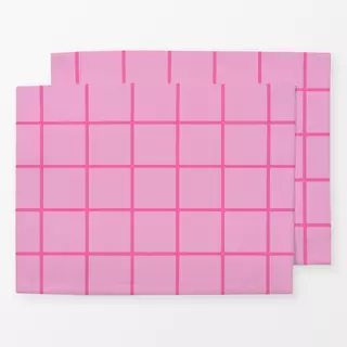 Tischset Pink & Rosa Grid