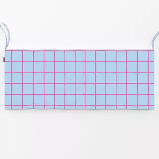 Bankauflage Pink & Blau Grid