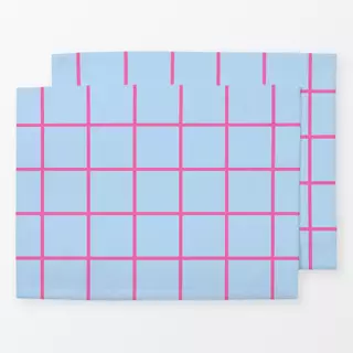 Tischset Pink & Blau Grid