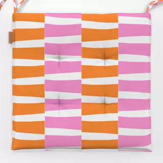 Sitzkissen Orange & Pink cut out stripes