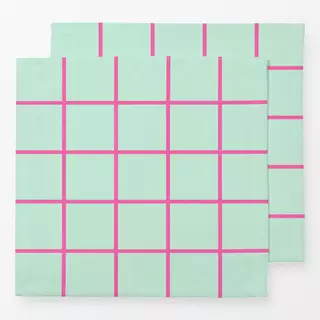 Servietten Pink & Mint Grid