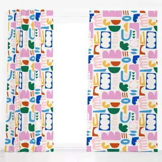 Dekovorhang Joyful Mix Of Shapes