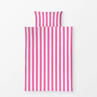 Bettwäsche Streifen pink weiß
