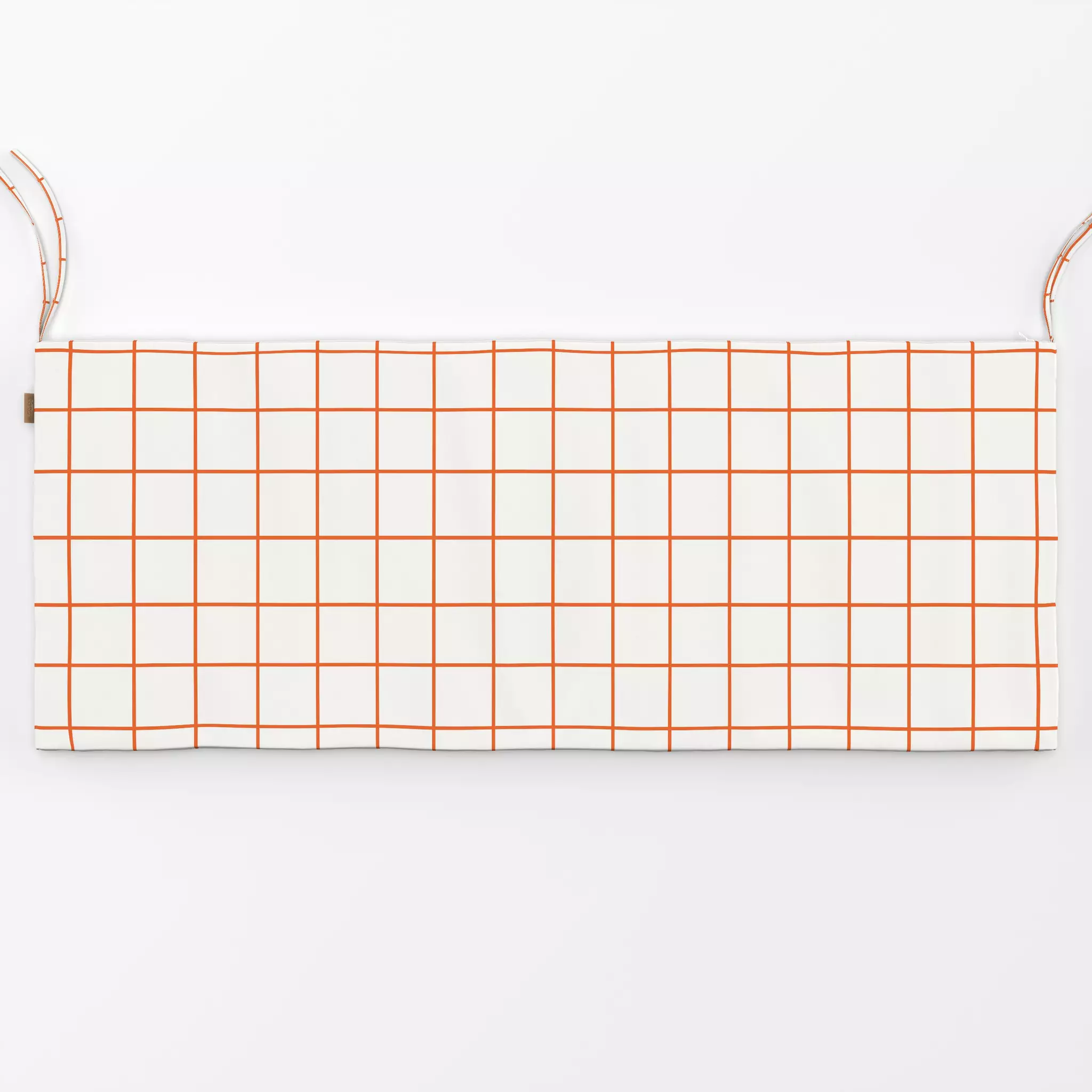 Bankauflage Orange Grid - Symbole & Muster - von „Lisa Jasmin Bauer"; skandinavisch, grid, Herbst, trendfarben