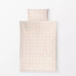 Bettwäsche Orange Grid