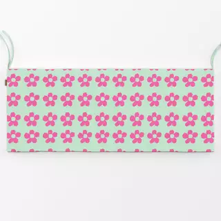 Bankauflage Cutout Blumen Mint