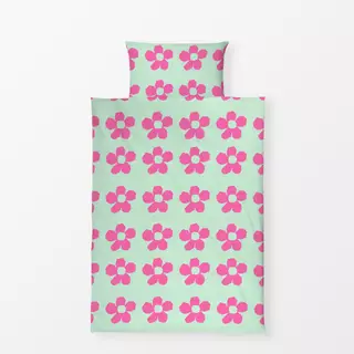 Bettwäsche Cutout Blumen Mint