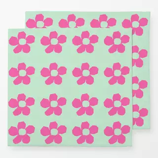 Servietten Cutout Blumen Mint