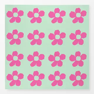 Tischdecke Cutout Blumen Mint